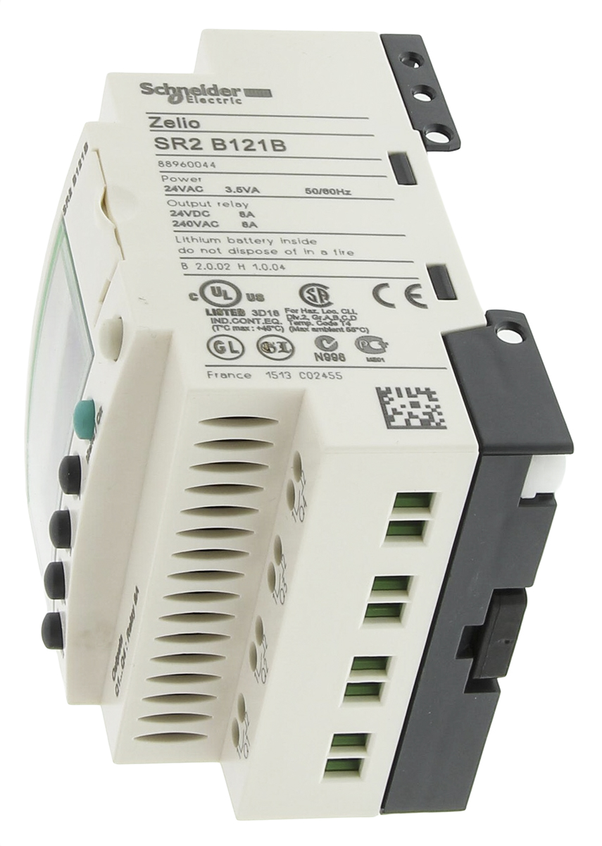 Schneider Electric Zelio Logic Smart Series Logic Module, 24 V ac Supply, Relay Output, 8-Input, Discrete Input