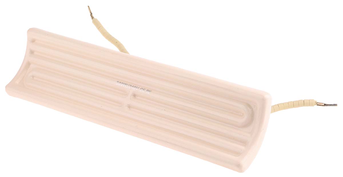 RS PRO Ceramic Heating Element, 245mm, 500 W, 230 V ac