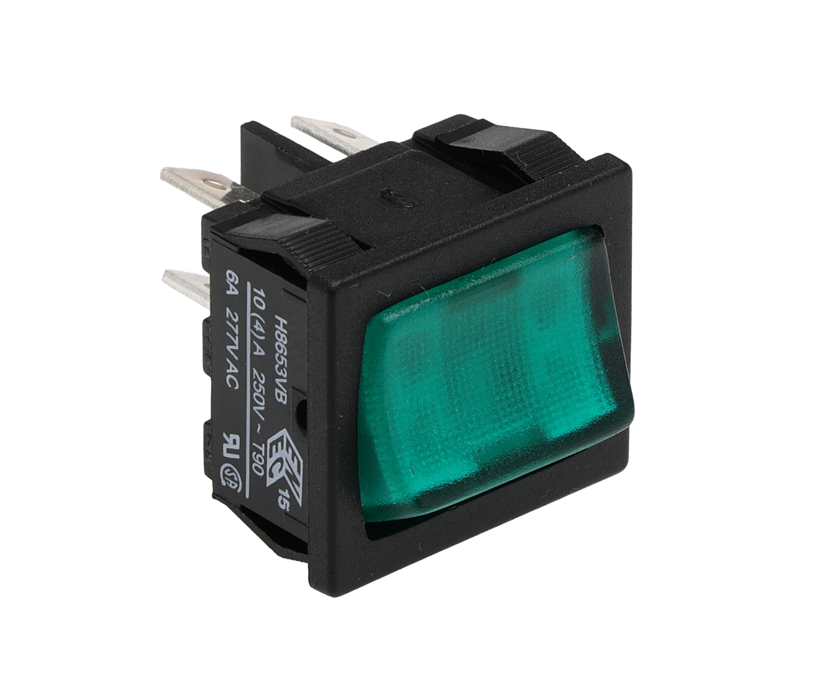 Arcolectric (Bulgin) Ltd Illuminated DPST, On-Off Rocker Switch Panel Mount
