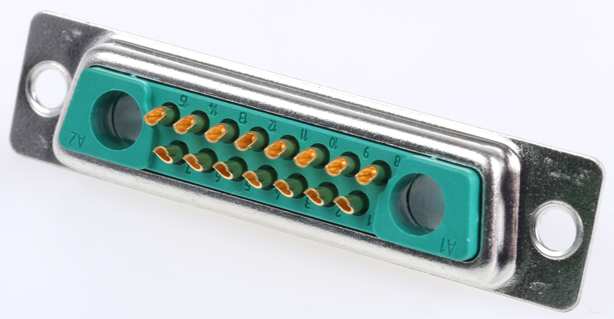 FCT from Molex FM 17 Way Panel Mount D-sub Connector Socket