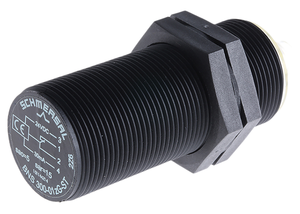 Schmersal BNS300 Series Magnetic Non-Contact Safety Switch, 24V dc, Plastic Housing, NC, M12