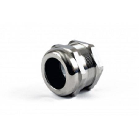 Hammond 1427BCG Series Grey Nickel Plated Brass Cable Gland, M40 Thread, 22mm min., 32mm max., IP68