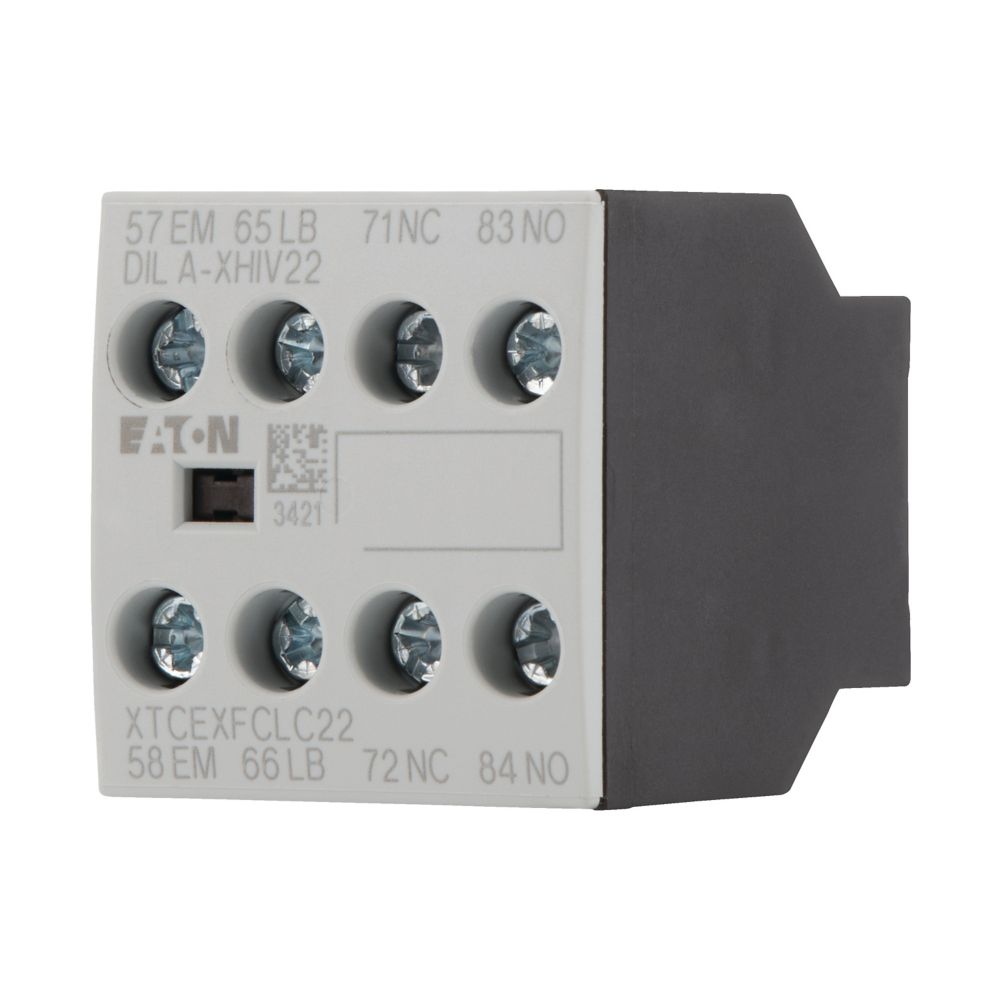Eaton Auxiliary Contact, 4 Contact, 1 N/O, 1 N/OE, 1 NC, 1 NCL, Front Fastening, DILA