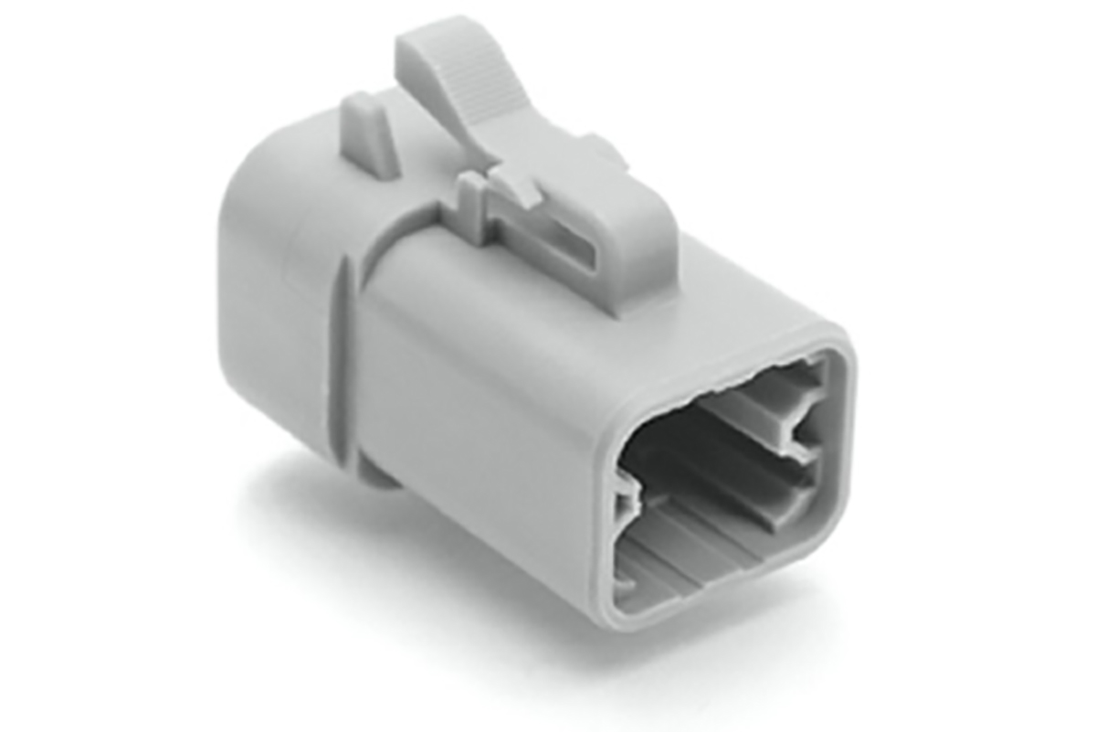 Amphenol Industrial, ATP Automotive Connector Plug Grey Cable Mount 4 Way, Crimp Termination ATP06-4S