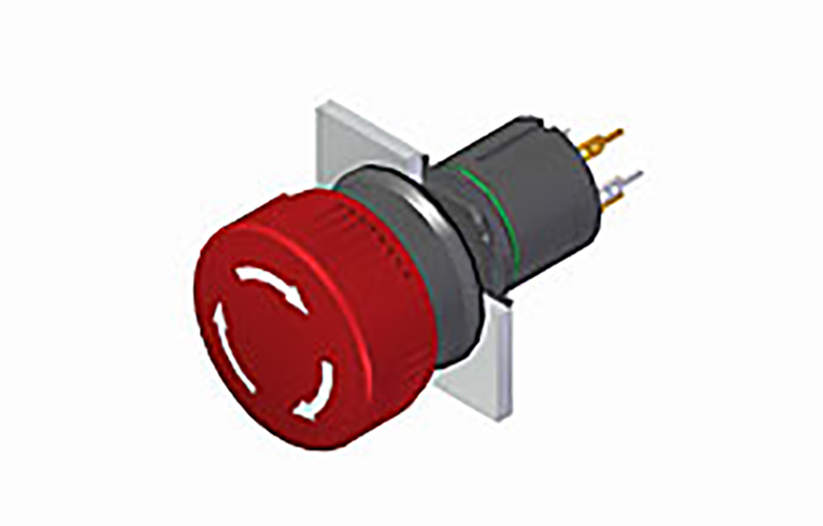EAO 51 Series Emergency Stop Push Button, Panel Mount, 16.2mm Cutout, IP65