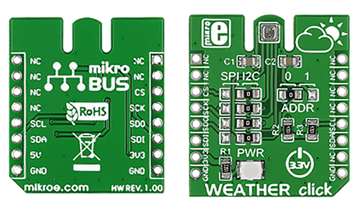 MikroElektronika Temperature Sensor MikroBus Click Board