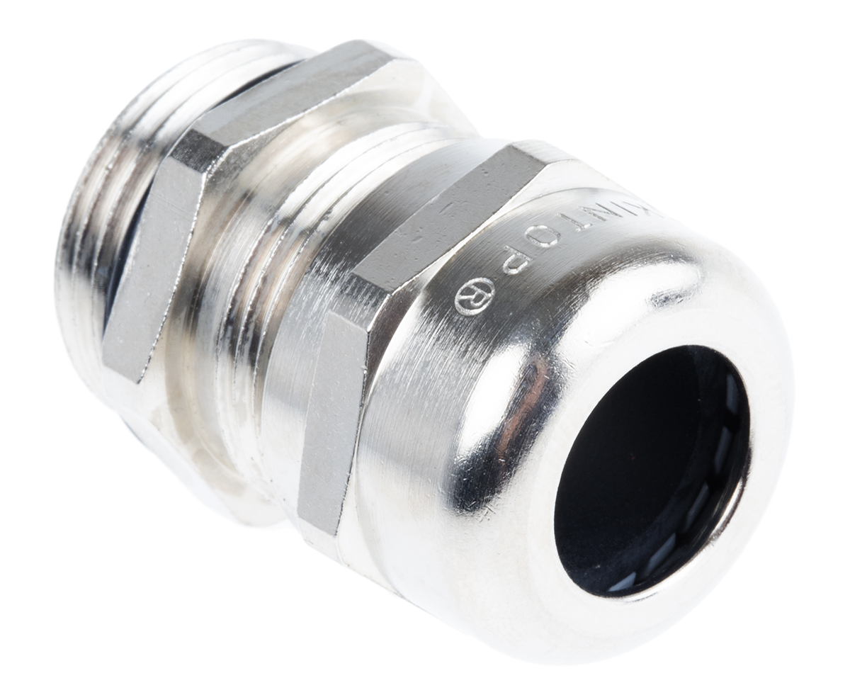 Lapp SKINTOP Series Metallic Nickel Plated Brass Cable Gland, PG13.5 Thread, 5mm min., 12mm max., IP68