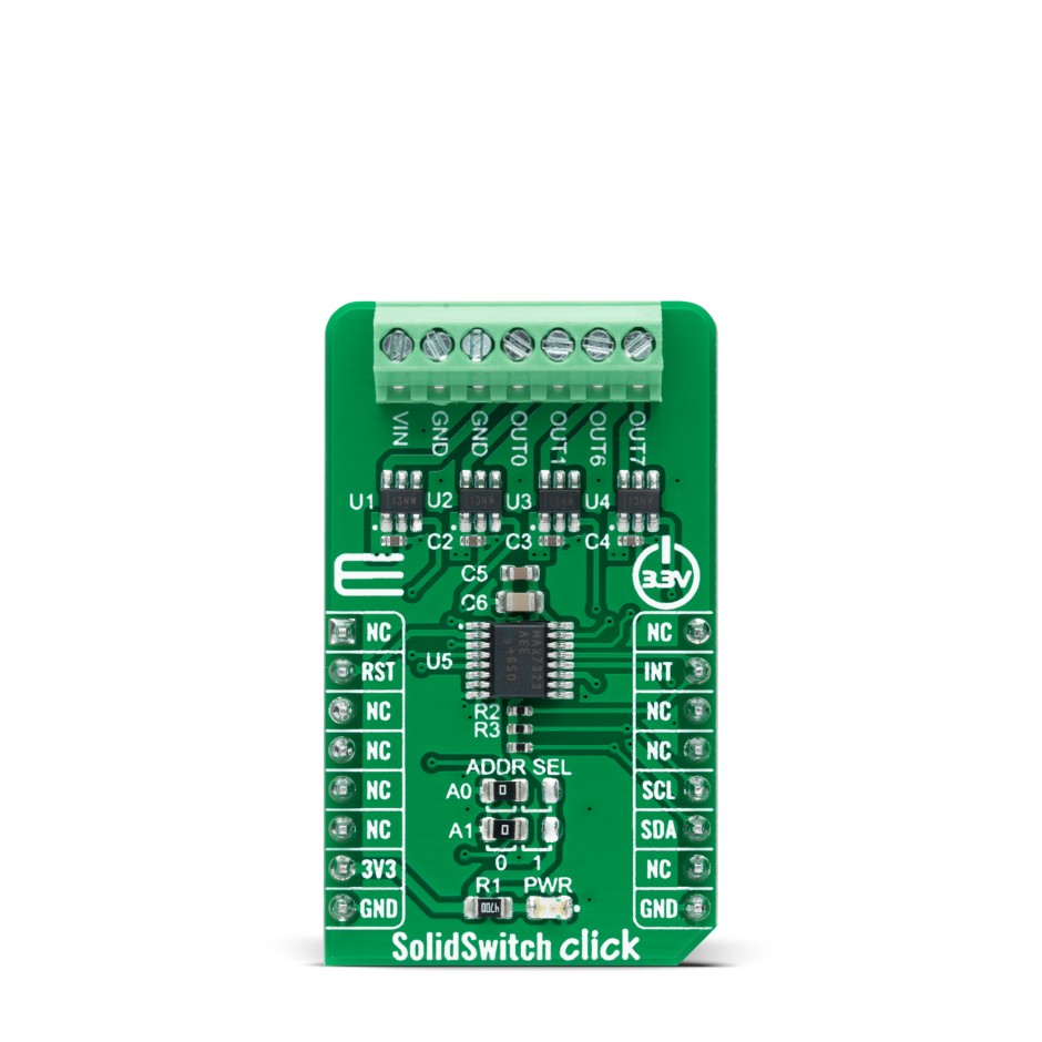 MikroElektronika SolidSwitch Click Load Switch for TPS22918 for mikroBUS Socket