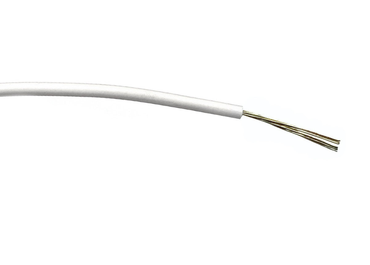 RS PRO White 0.2 mm² Hook Up Wire, 24 AWG, 7/0.2 mm, 500m, PVC Insulation