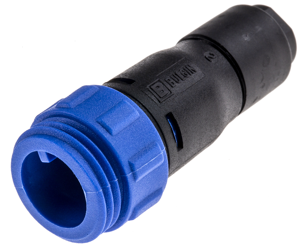 Bulgin Circular Connector, 2 Contacts, Cable, Miniature Connector, Plug, Male, IP68, Buccaneer 400 Series