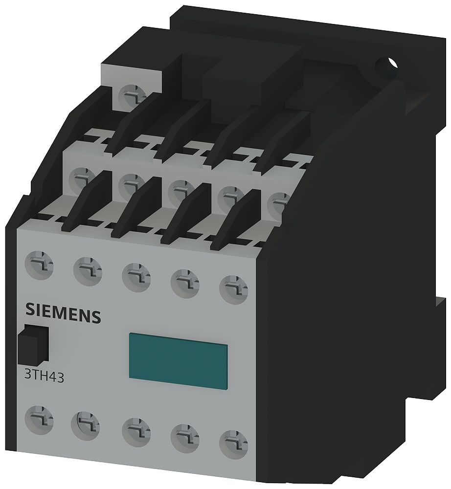 Siemens 3TH Contactor Relay, 110 V ac Coil, 10-Pole, 10 A 110 V, 6 NO/4 NC, 888V
