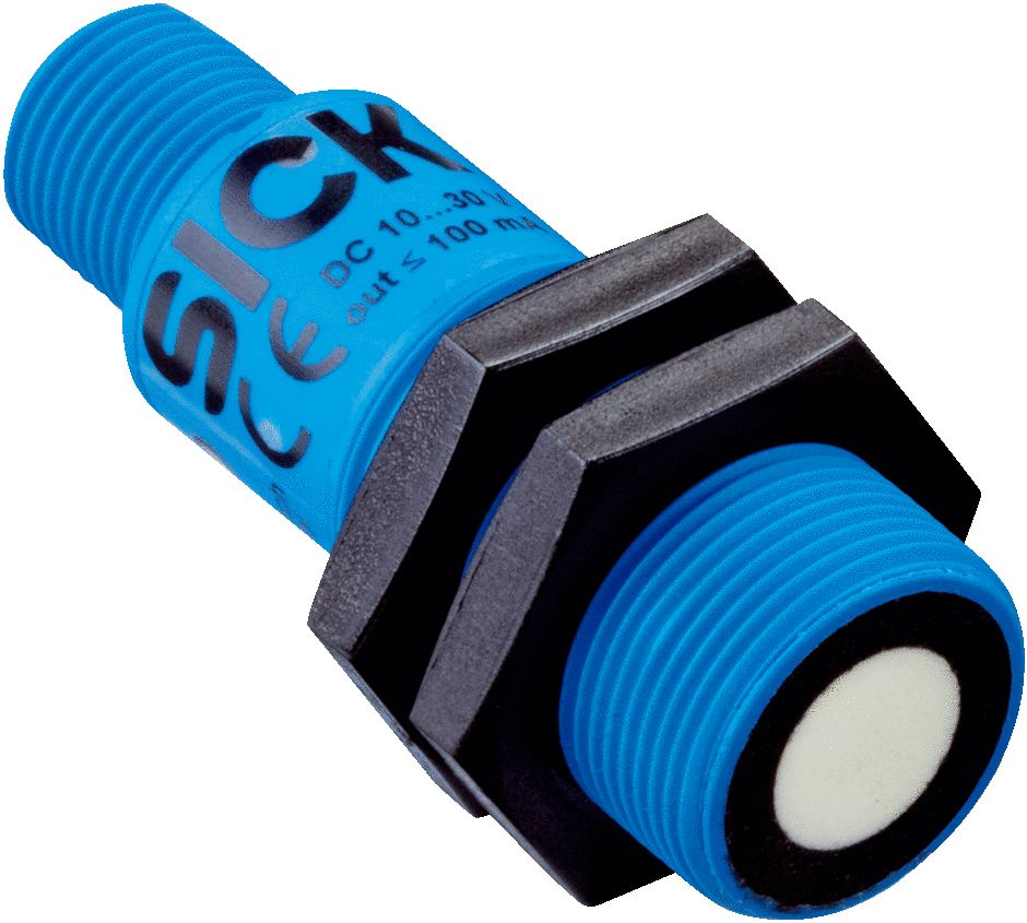 SICK Ultrasonic Threaded Barrel Proximity Sensor, M18, 250 mm Detection, PNP NO, 10 → 30 V dc