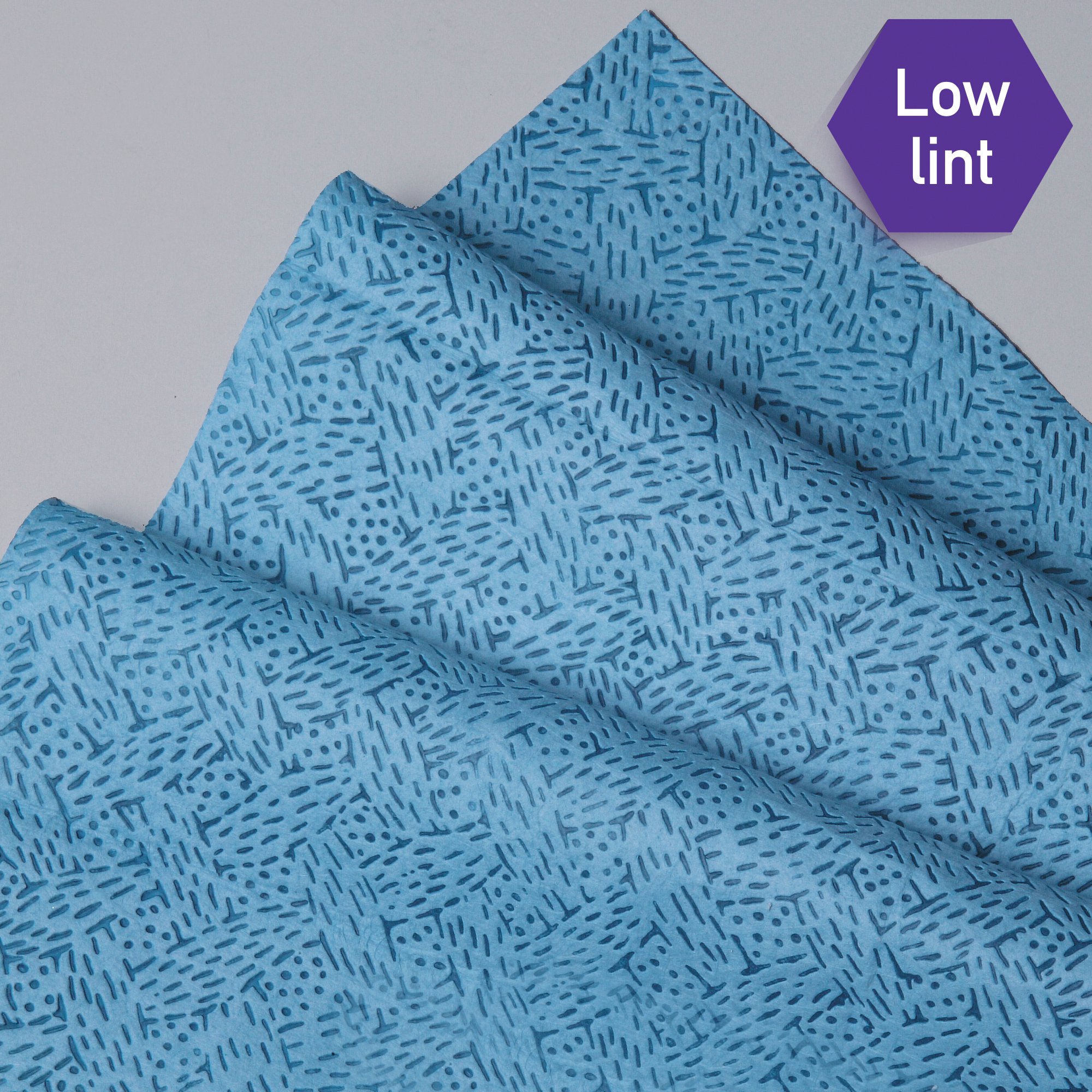 KIMTECH Process Wipers 7643 Blue Wipes for Surface Cleaning, Dry Use, Roll of 500, 380 x 340mm, Repeat Use