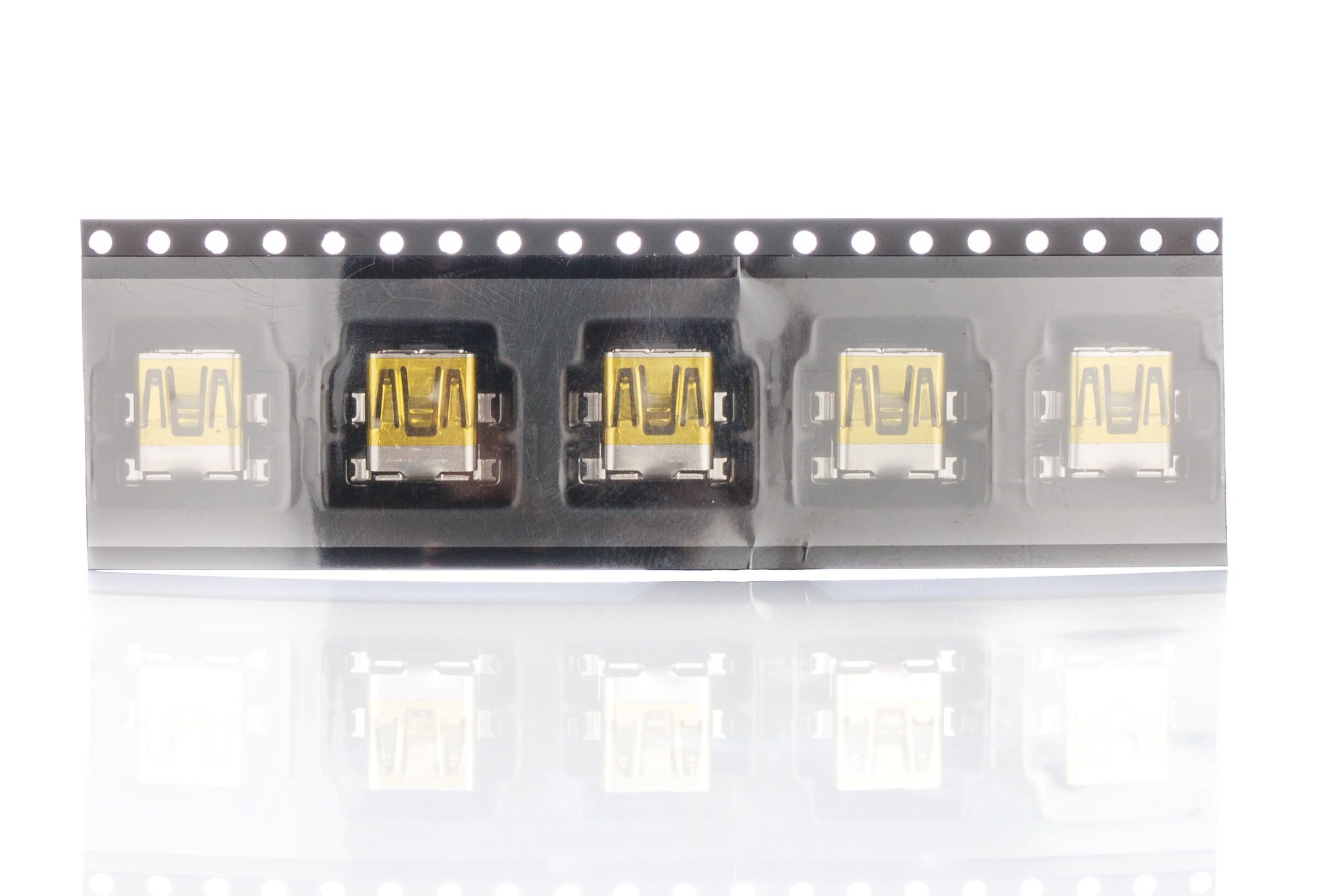 Molex Right Angle, SMT, Socket- Single Port Type Mini B 2.0 USB Connector