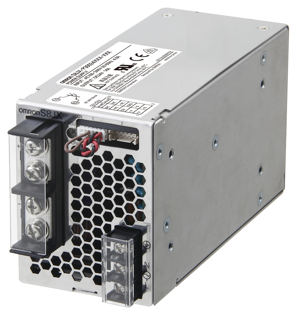 Omron S8JX-P Switched Mode DIN Rail Power Supply, 100 → 240V ac ac Input, 24V dc dc Output, 16.5A Output, 300W