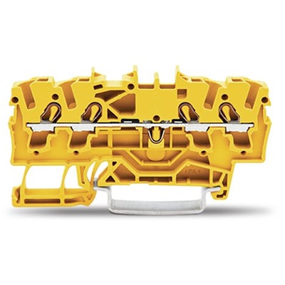WAGO 2002-1406 TOPJOB S Series Yellow, 2.5mm², 1-Level, Push In Termination, ATEX, CSA, IECEx