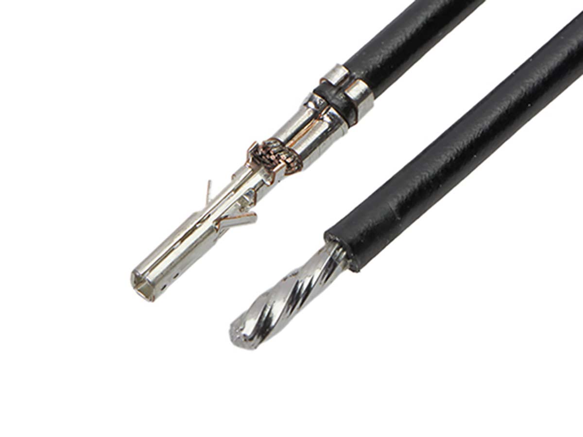 Molex Female Micro-Fit 3.0 to Unterminated Crimped Wire, 225mm, 0.34mm², Black