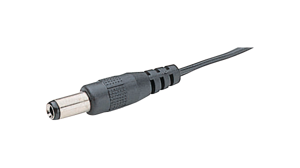Lyric Shin Electonic Power 2 Core Power Cable, Black Polyvinyl Chloride PVC, 2m
