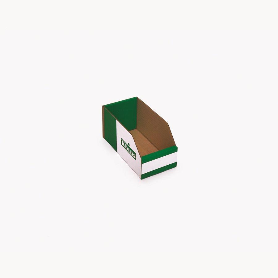 Kbins Cardboard Recycle Bin, 200mm x 100mm x 100mm, Green, White
