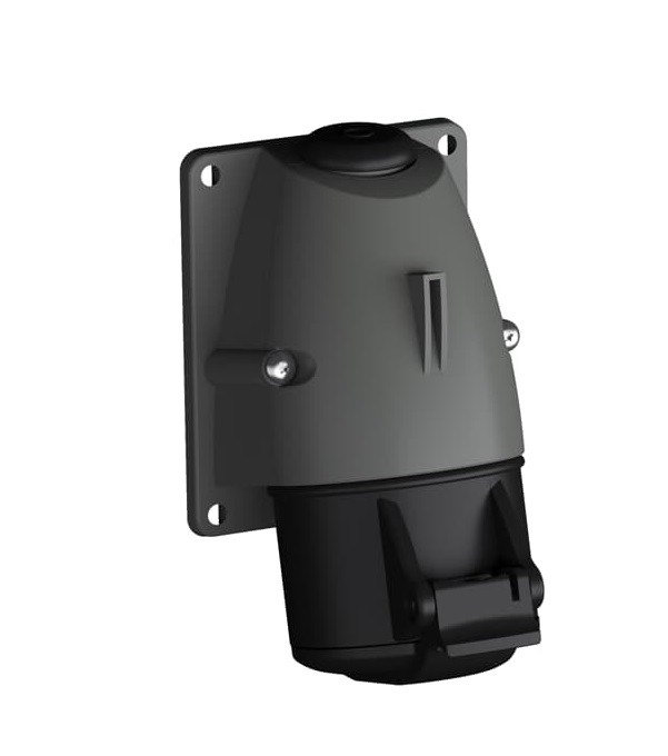 Amphenol Industrial, 2CMA1 IP44 Black Wall Mount 3P+E Industrial Power Socket, Rated At 16A, 500 V