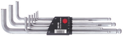 Wiha 9 piece L Shape Metric Hex Key Set, 1.5 → 10mm