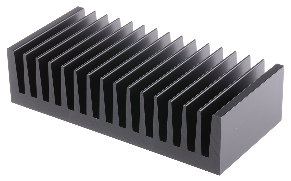 Fischer Elektronik Heatsink, Universal Rectangular Alu, 1.1K/W, 75 x 160 x 40mm
