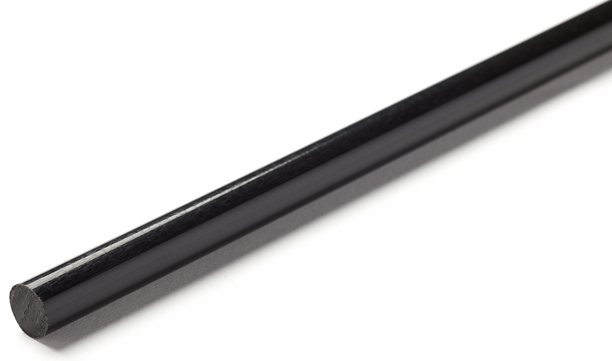RS PRO Black Nylon Rod, 1m x 70mm Diameter