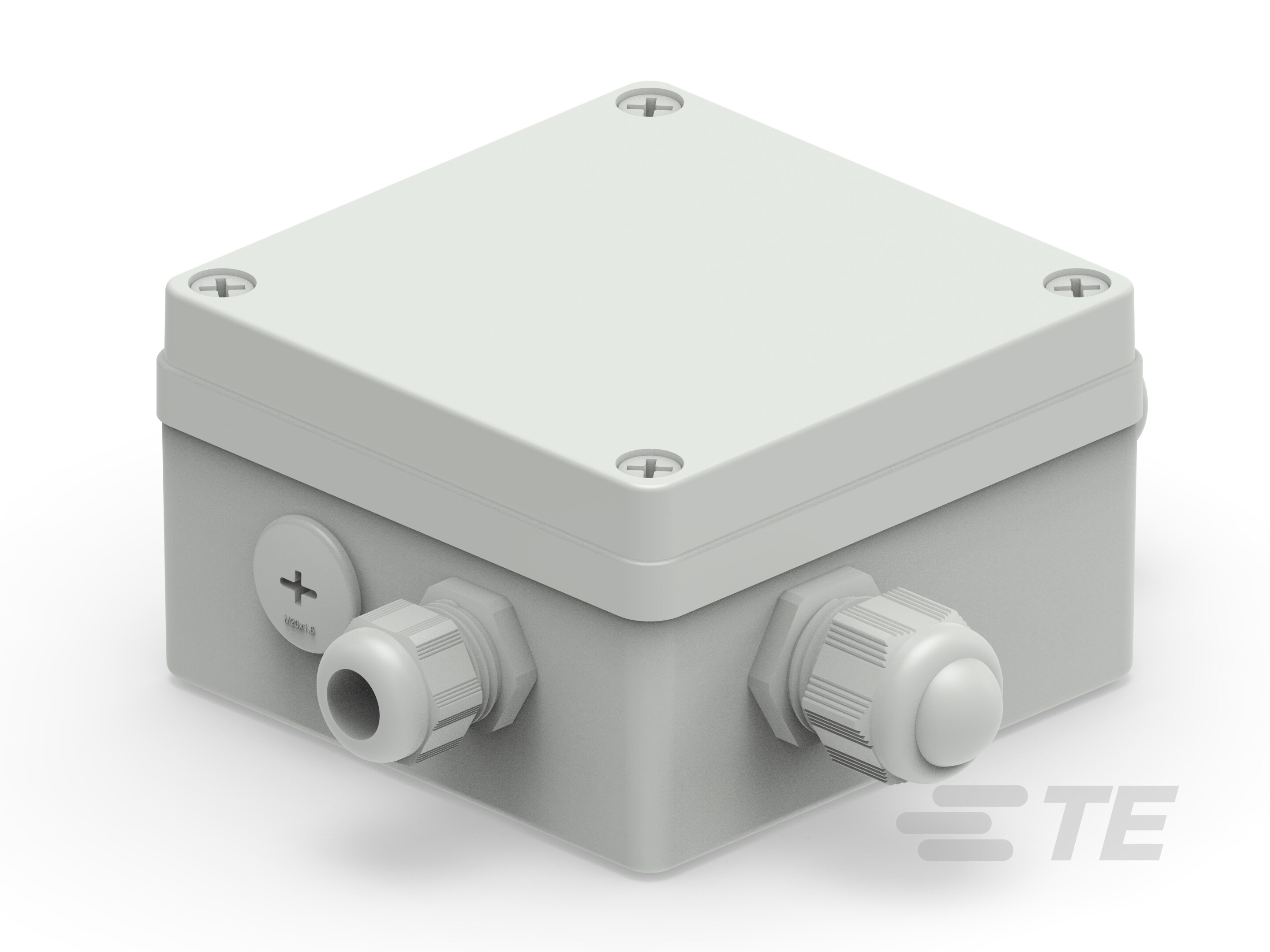 TE Connectivity 1SNS Series Grey Polycarbonate Junction Box, IP66, 193.9 x 76 x 170mm
