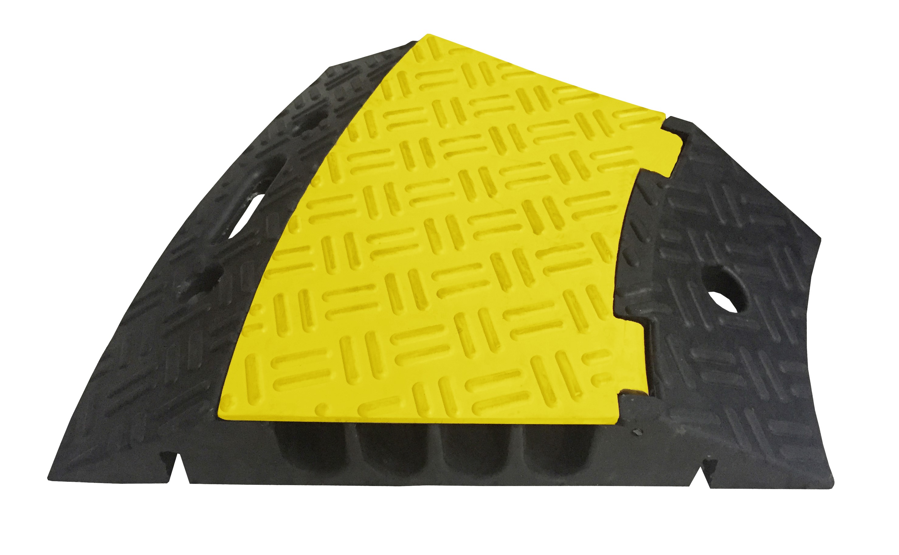 RS PRO Black/Yellow Cable Cover in Rubber, 35mm Inside dia.