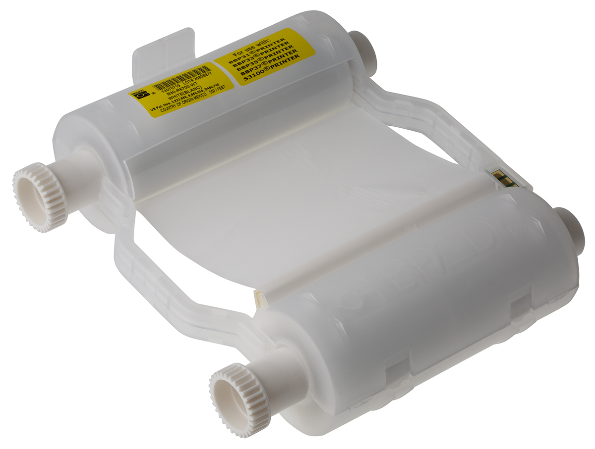 Brady B30-R6700-WT White Label Printer Ribbon, 110mm Width