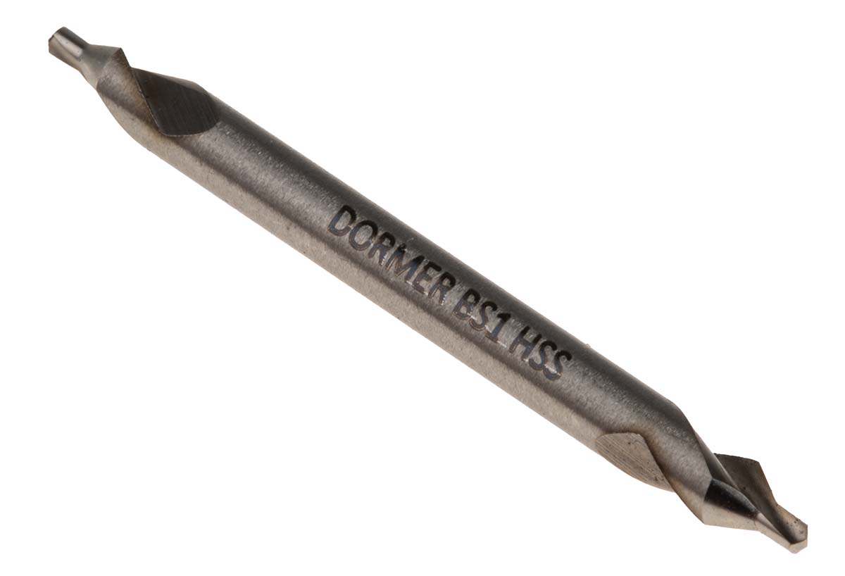 Dormer A225 Series HSS Centre Drill Bit, 1/8" → 3/64" Diameter, 38 mm Overall