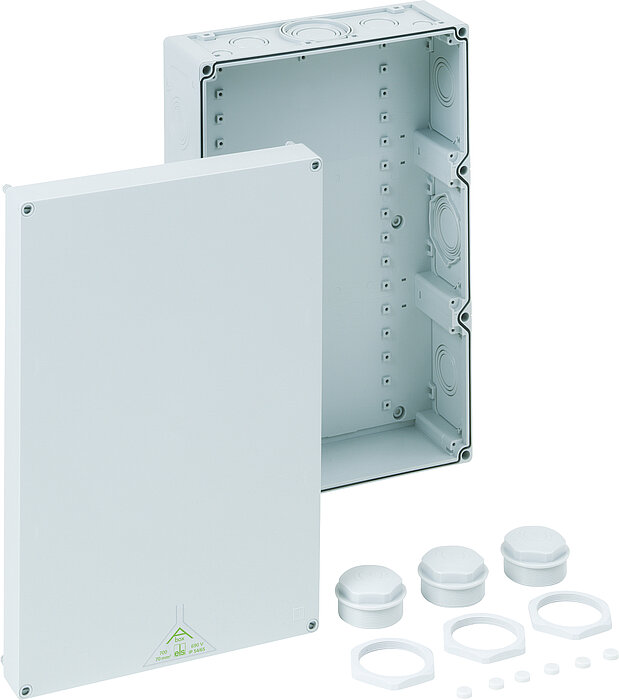 Spelsberg Abox 700 Series Grey Polystyrene Junction Box, IP54, IP65, 0 Terminals, 450 x 300 x 132mm