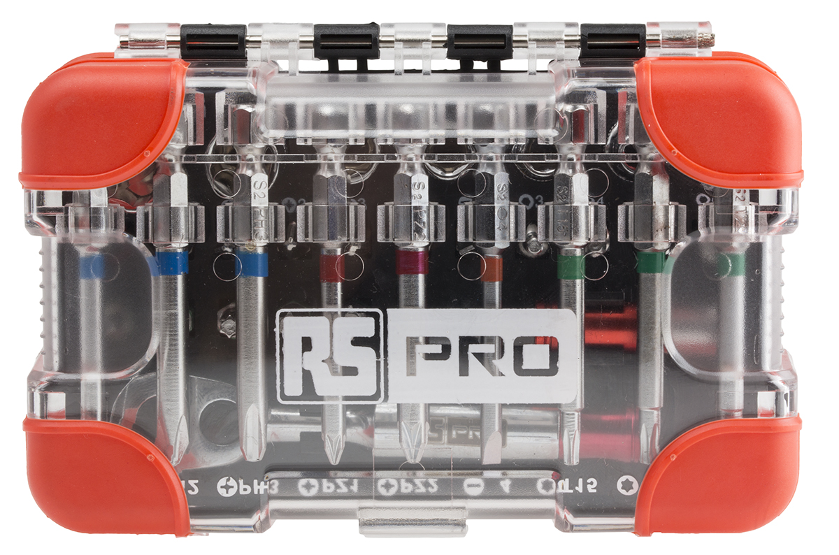 RS PRO Driver Bit Set 34 Pieces, Hexagon, Phillips, Pozidriv, Slotted, Star