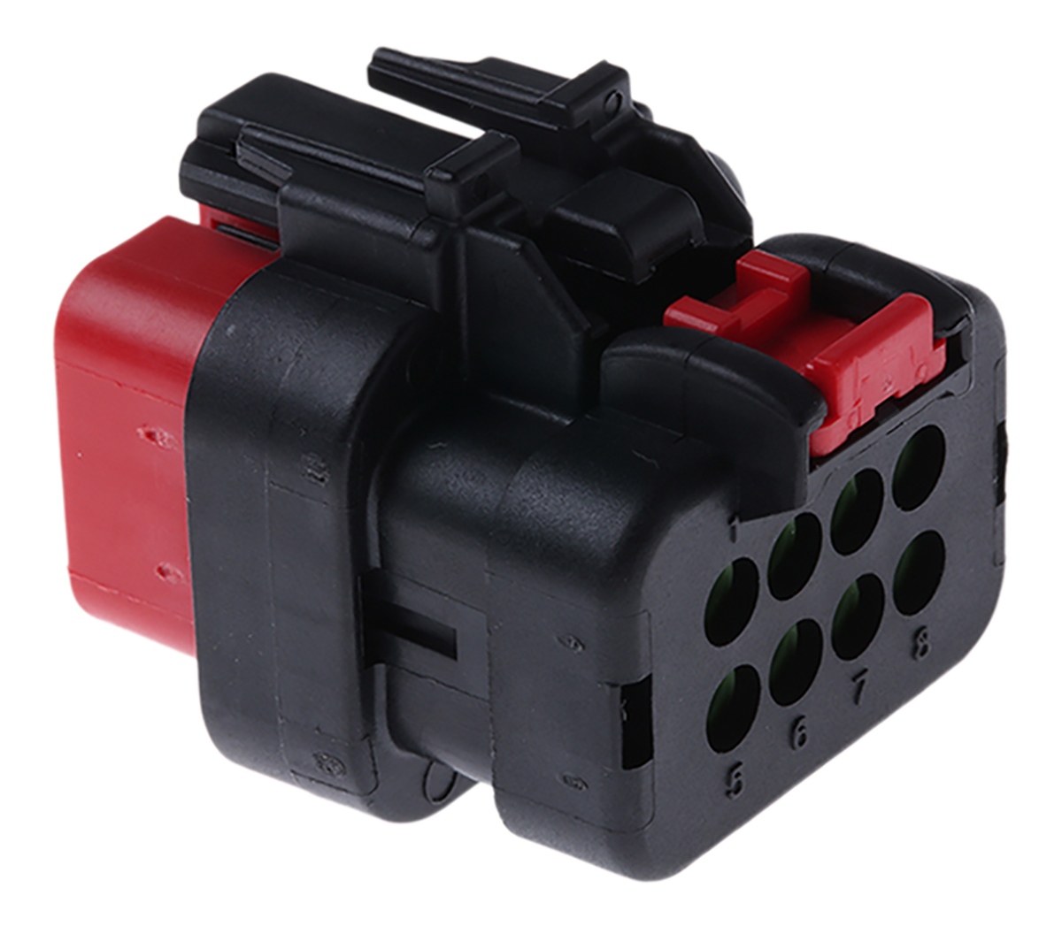 TE Connectivity, AMPSEAL 16 Automotive Connector Socket Red Cable Mount 8 Way 776494-1