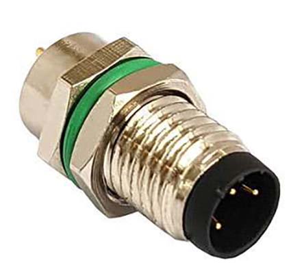Bulgin Circular Connector, 3 Contacts, Rear, M8 Connector, Plug, Male, IP67, Buccaneer M8 Series