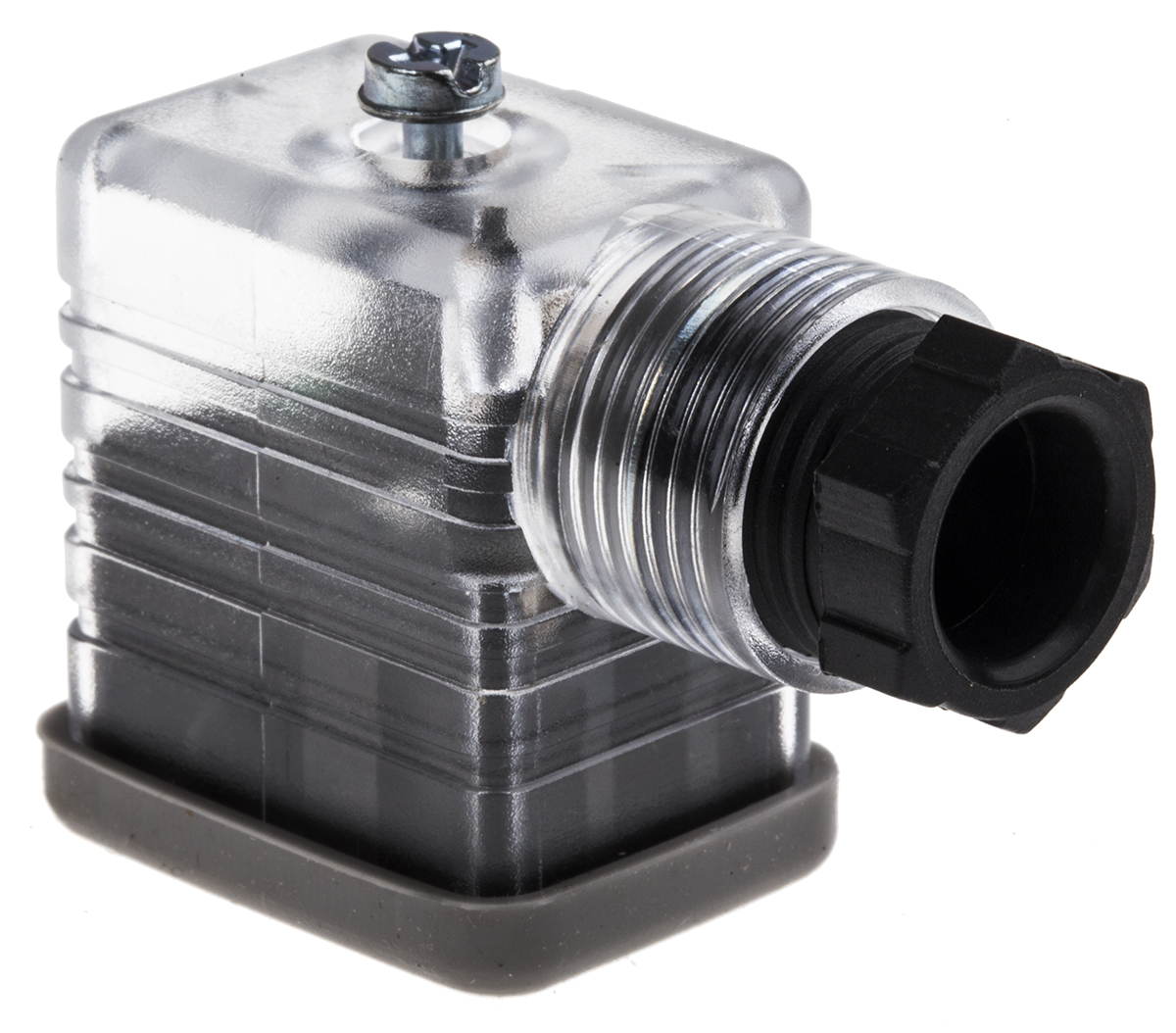 RS PRO 2P+E DIN 43650 B, Female Solenoid Valve Connector with Indicator Light, 110 V ac Voltage