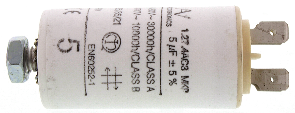 KEMET C27 Metallised Polypropylene Film Capacitor, 470V ac, ±5%, 5μF, Chassis Mount