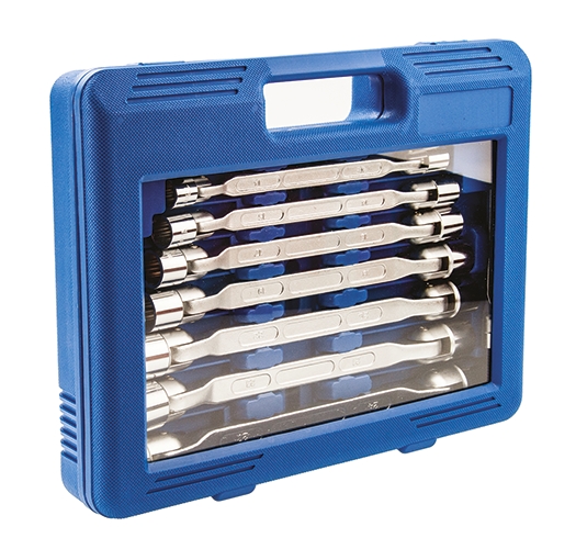 RS PRO 10-Piece Box Wrench Set, 8 → 27 mm, Chrome Vanadium Steel