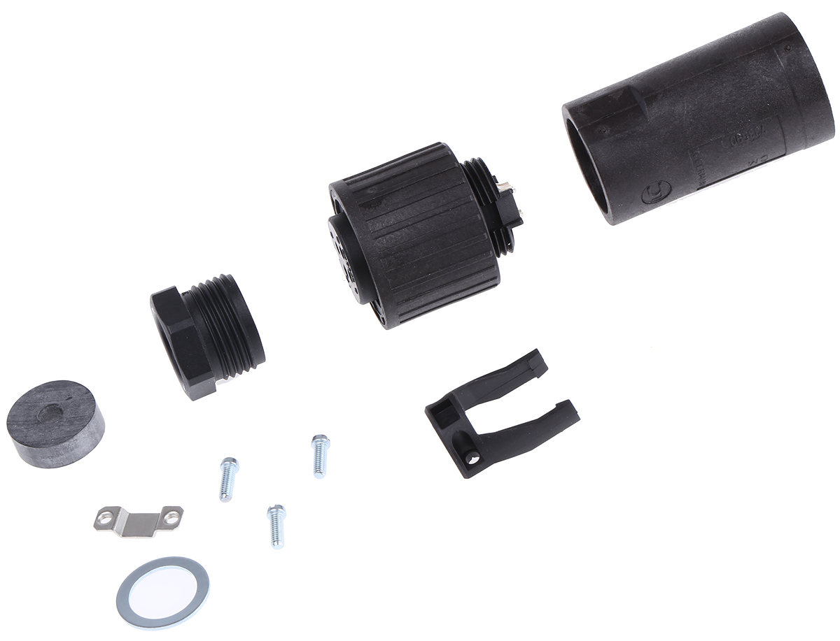 Hirschmann 4 Way Cable Mount MIL Spec Circular Connector Plug, Socket Contacts, Screw Coupling, MIL-DTL-5015