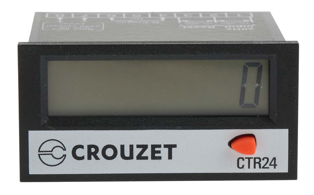 Crouzet CTR24 Counter, 8 Digit LCD, 260 V ac/dc