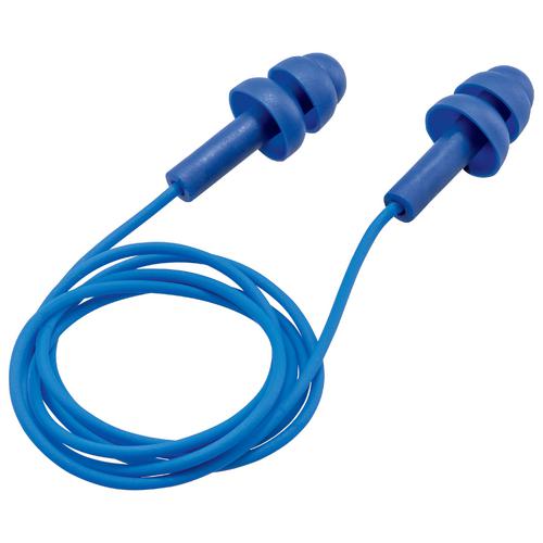 uvex uvex whisper detect Series Blue Reusable Corded Ear Plugs, 27dB Rated, Metal Detectable, 50 Pairs