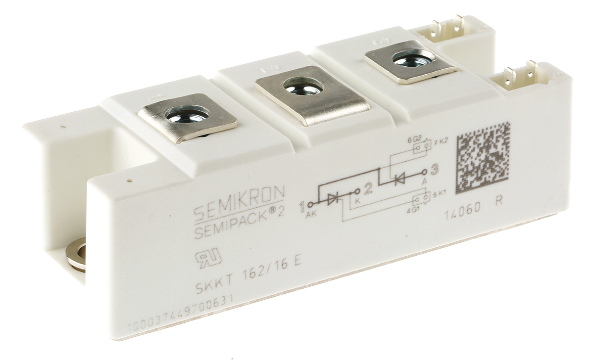 Semikron Danfoss SKKT 162/16 E, Dual Thyristor Module 1600V, 156A 150mA