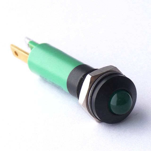 CML Innovative Technologies 1904X Series Green Panel Mount Indicator, 24V c.c., 8mm Mounting Hole Size, Solder Tab