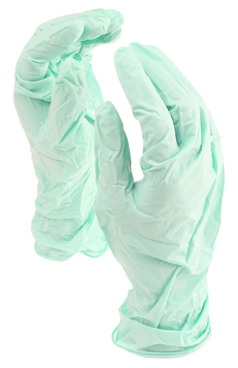 Ansell MICROFLEX® NeoTouch™ 25-201 Green Powder-Free Neoprene Disposable Gloves, Size 9.5-10, XL, 100 per Pack