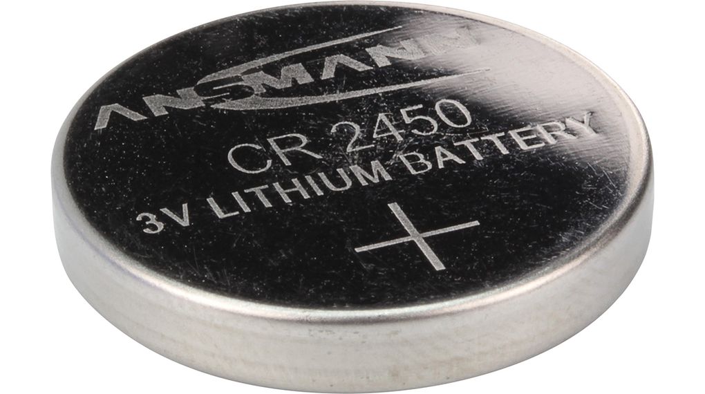 Ansmann CR2450 Button Battery, 3V, 24.5mm Diameter