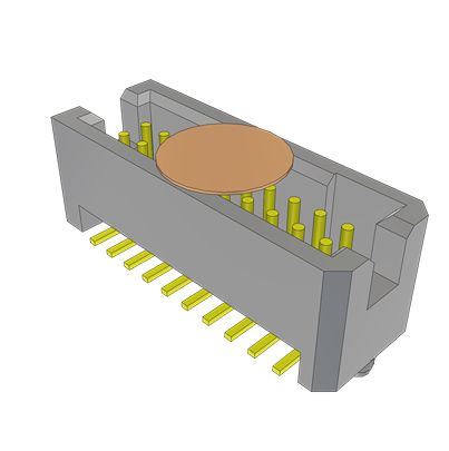 Samtec TFM Series Vertical Through Hole and Surface Mount PCB Header, 20 Contact(s), 1.27 mm Pitch, 2 Row, Shrouded