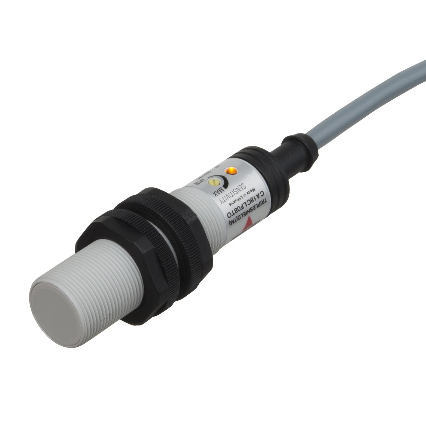 Carlo Gavazzi Capacitive Threaded Barrel Proximity Sensor, M18, 8 mm Detection, 2-Wire NO, 20 → 250 V ac