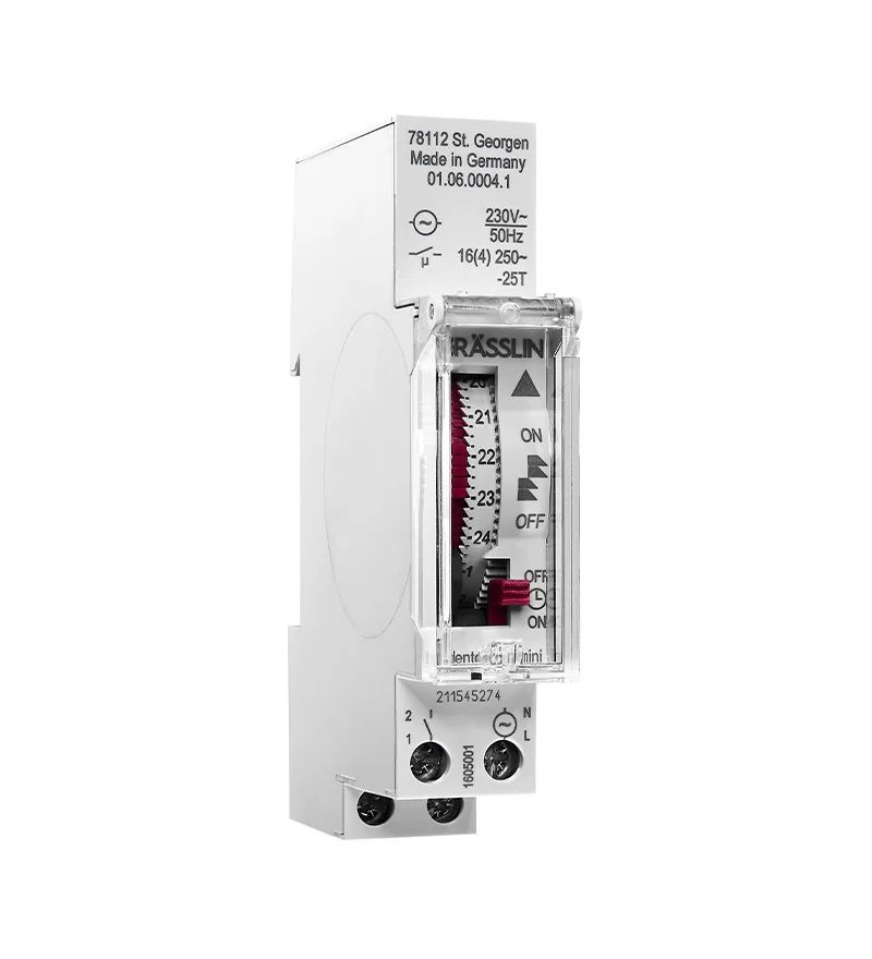 Grasslin Analogue DIN Rail Time Switch 230 V ac, 1-Channel
