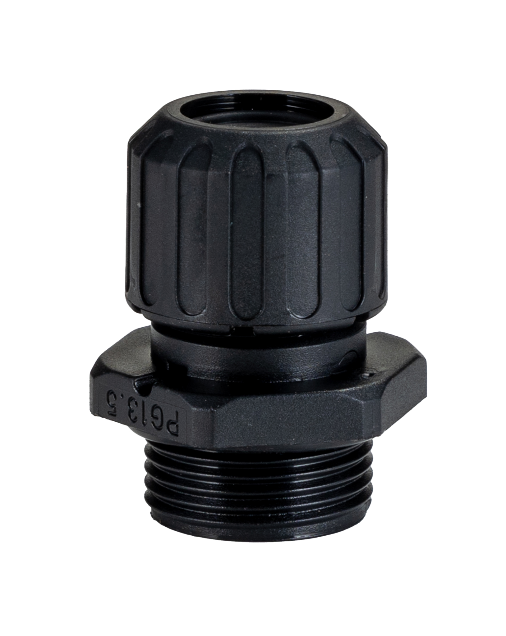 Adaptaflex Straight, Conduit Fitting, 12mm Nominal Size, PG13.5, Nylon 66, Black IP67 rating