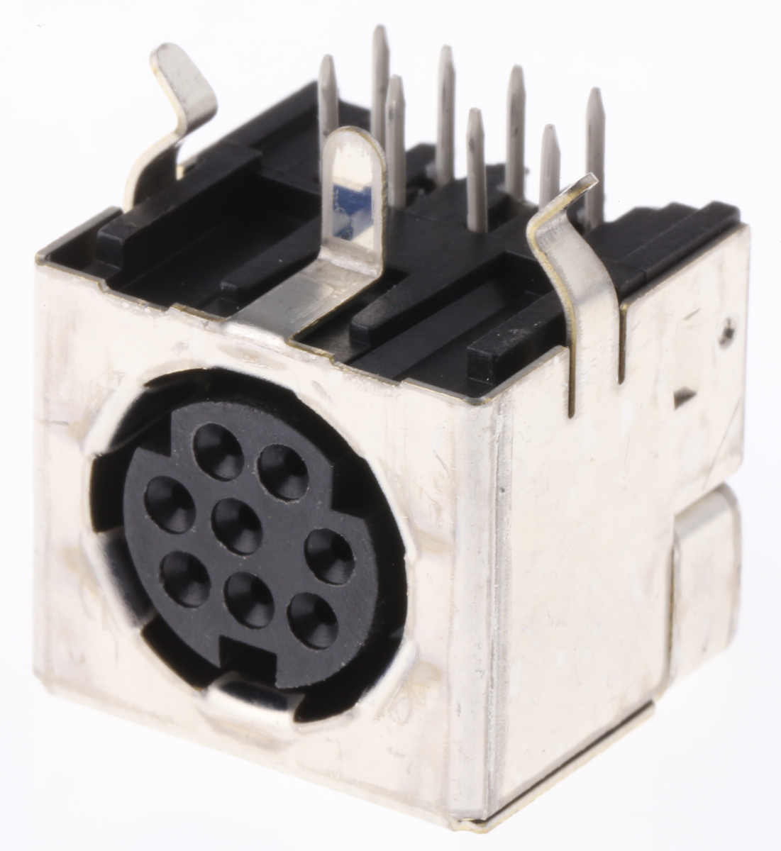 TE Connectivity 8 Pole Right Angle Miniature Din Socket, 1A, 30 V ac, Female, Through Hole